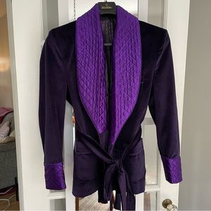 Velvet smoking jacket (violet)
